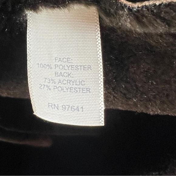 J.Jill Faux Suede Coat Women's Size Large Faux Fur Collar and Cuff Trim Tan - Picture 9 of 11